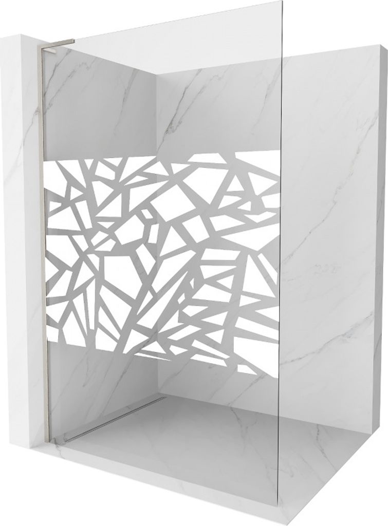Mexen Kioto L Duschwand Walk-in 120 x 200 cm, weißes Produktbild 