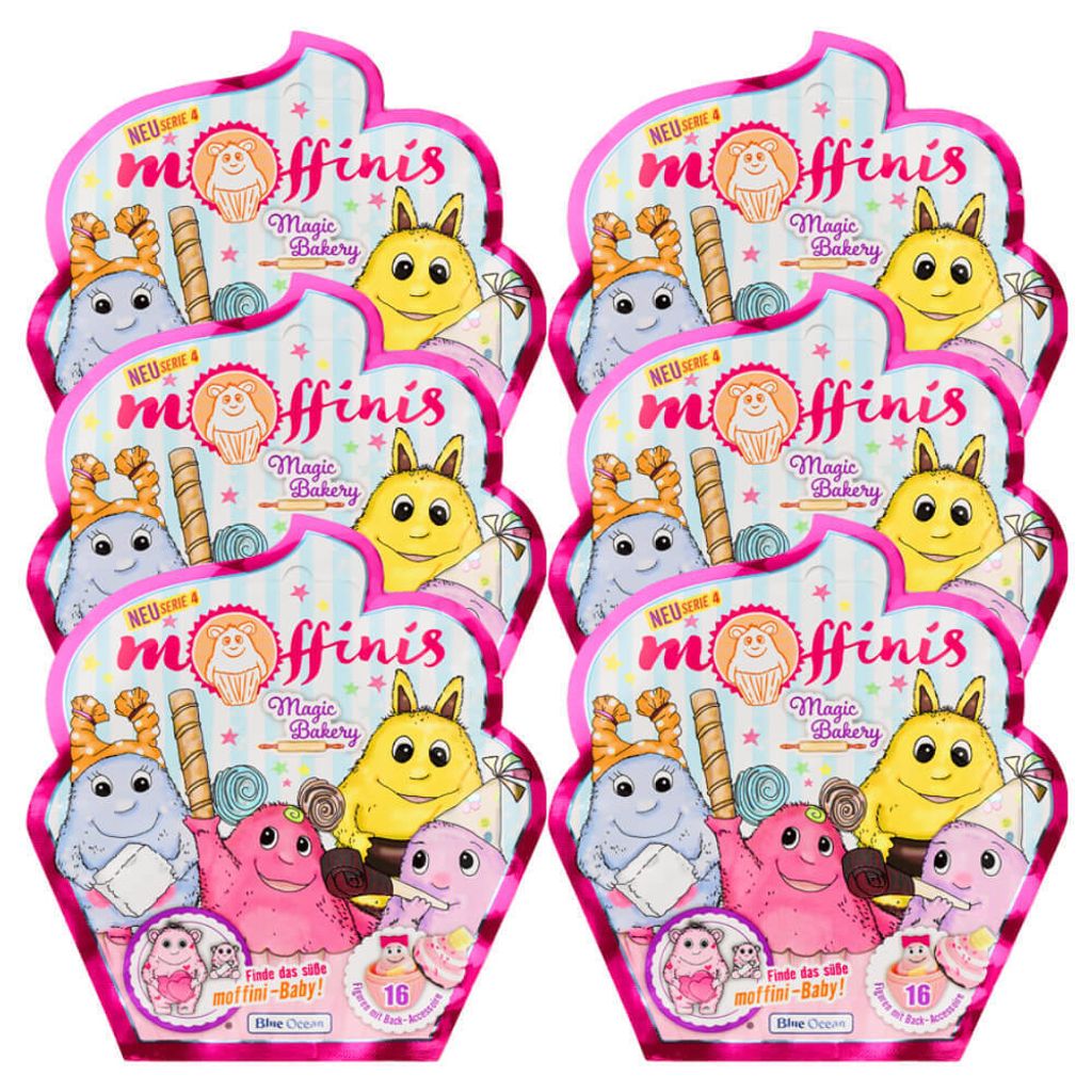 Blue Ocean Moffinis Sammelfiguren Serie 4 - Moffini Muffin Monster - 6 Tüten