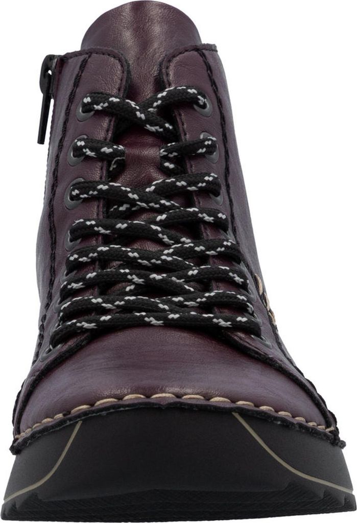 Rieker Damen Stiefelette mit Schnürung sportliches Design 71510, Größe:42 EU, Farbe:Rot