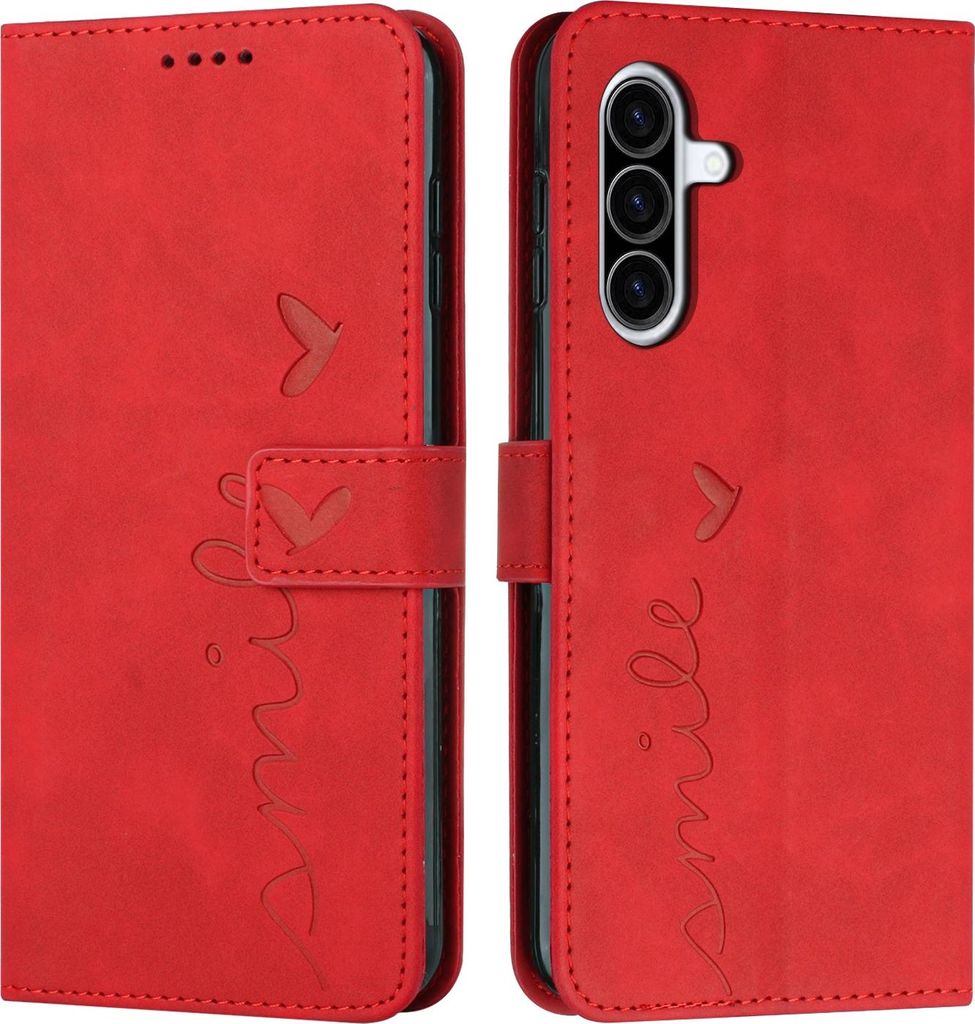 Samsung Galaxy A57 Hülle - Coverup Smile Klapphülle - Rot