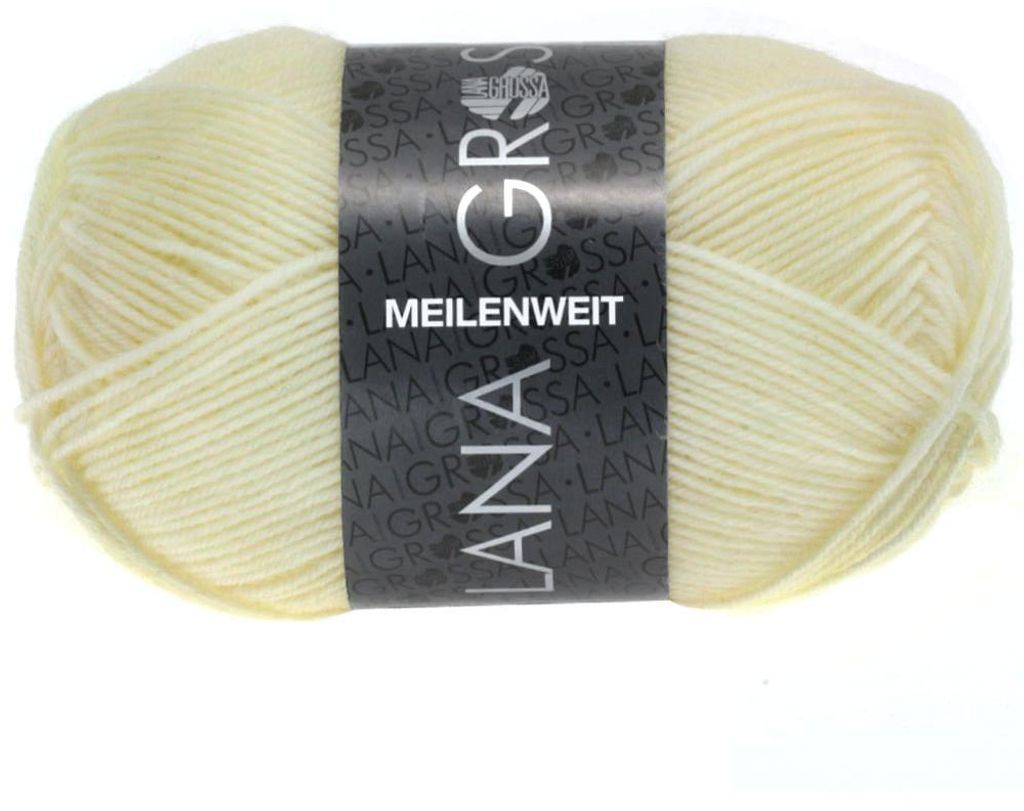 Lana Grossa - Meilenweit 4-fach 50g 1113 rohweiß Produktbild 