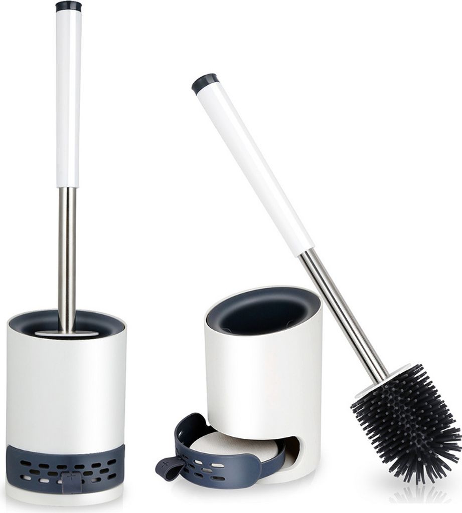 Jopassy Toilettenbürste Silikon WC-Bürste Garnitur Wandhalter Bürste Klobürste mit Wandbefestigung