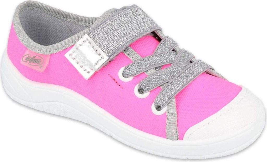 BEFADO Mädchen Sneakers Klettverschluss Neon Rosa 26