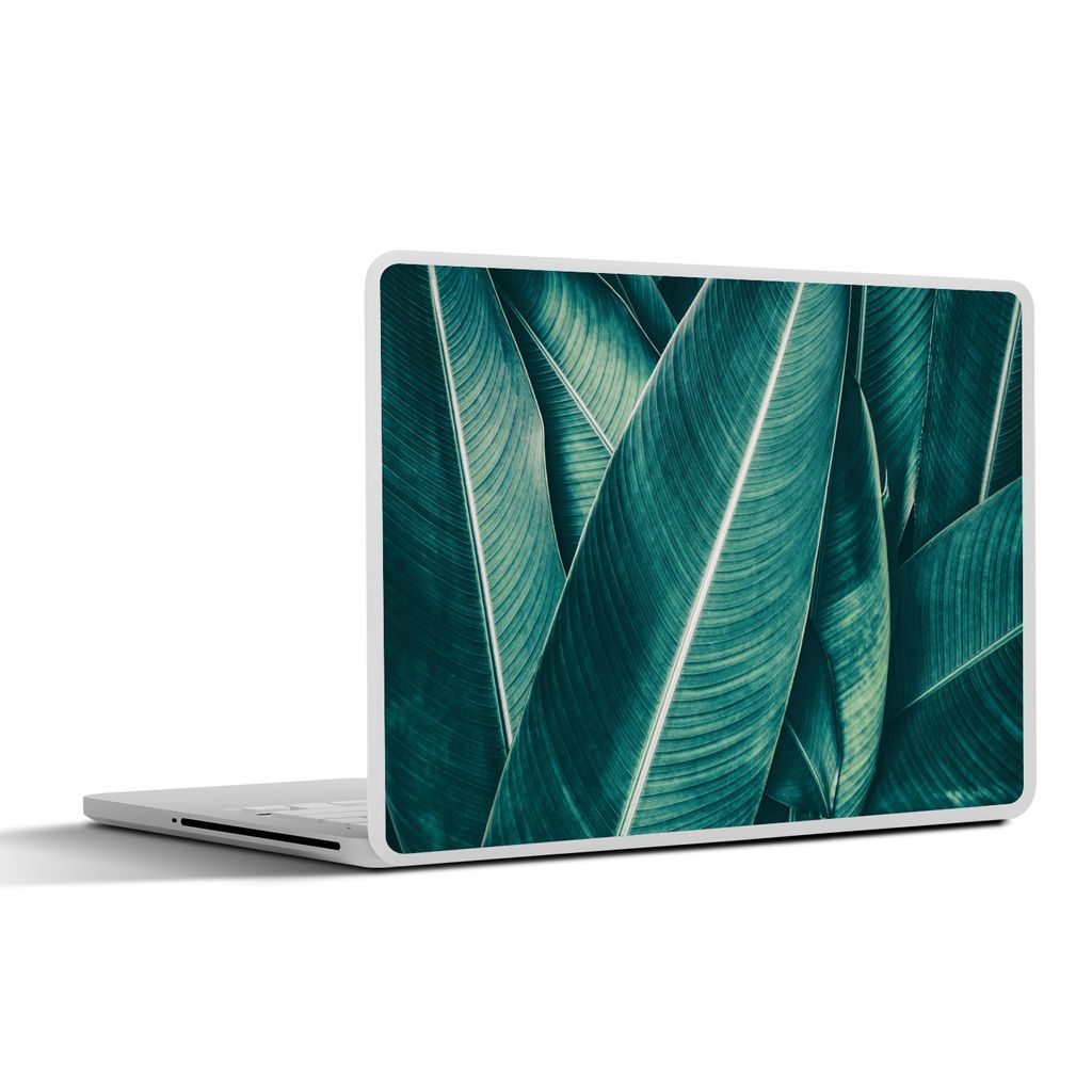 MuchoWow Laptop Aufkleber Sticker Cover Blätter - Makro - Tropisch - Mädchen - Kinder - Jungen 31x22.5 cm - Laptop-Deko