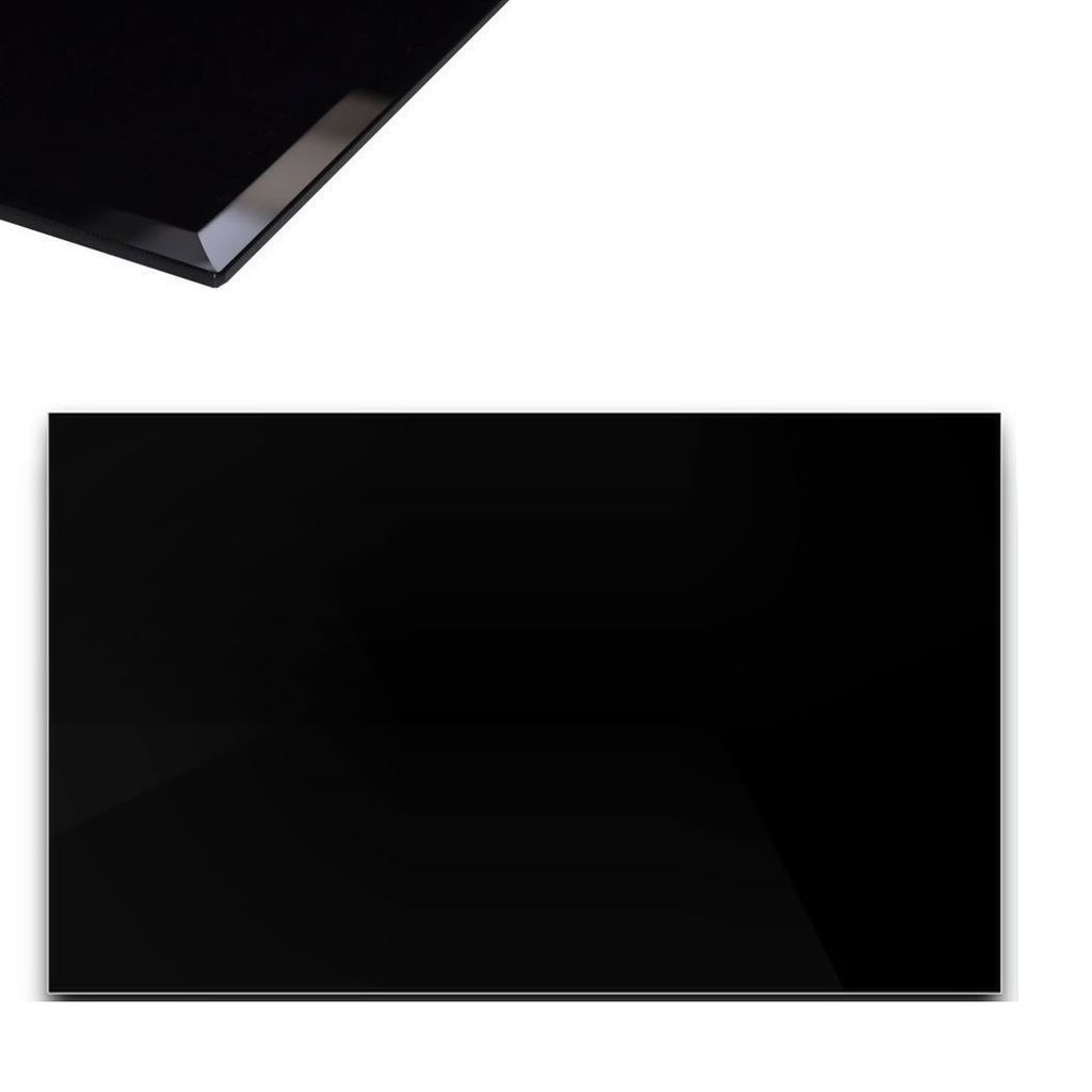 Glasplatte 120x65cm schwarz Funkenschutz Tisch Kaminplatte  Bodenplatte 