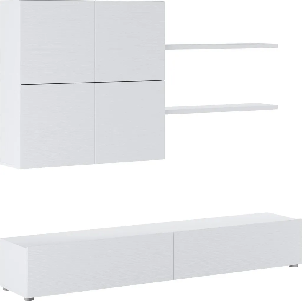 Panneau Mural de Rangement Blanc Modulable Bagnaria pour Maison et Bureau