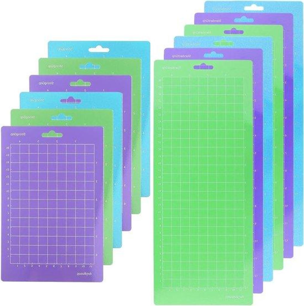 12 Stück Schneidmatte - Cricut Joy Zubehör - 45 x 12 Zoll und 45 x 65 Zoll - Standardgriff leichter Griff starker Griff - Selbstklebende klebrige...