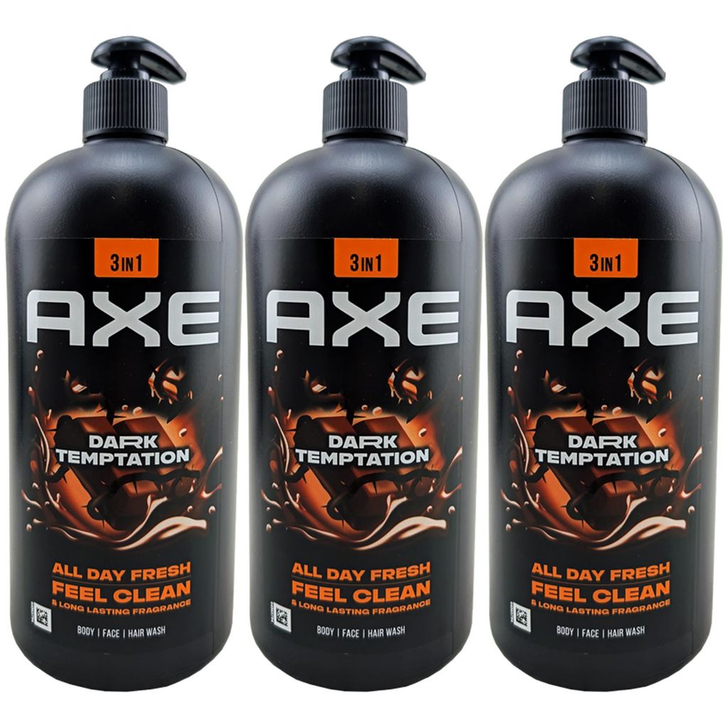 Axe DARK TEMPTATION 3w1 Żel pod prysznic 3 x 900ml butelka Zdjęcie produktu 