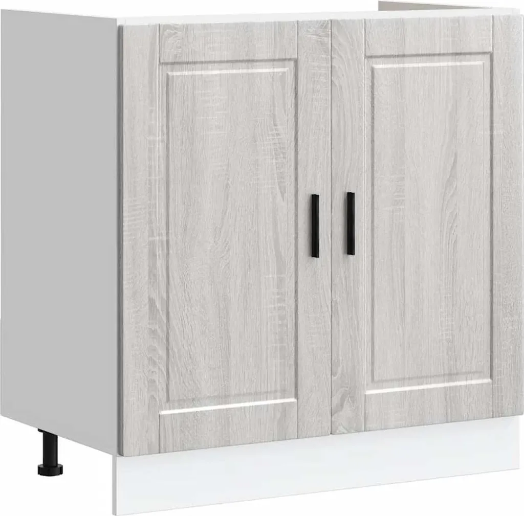Mobile Sottolavello Porto Grigio Sonoma 80x46 cm | vidaXL Cucina