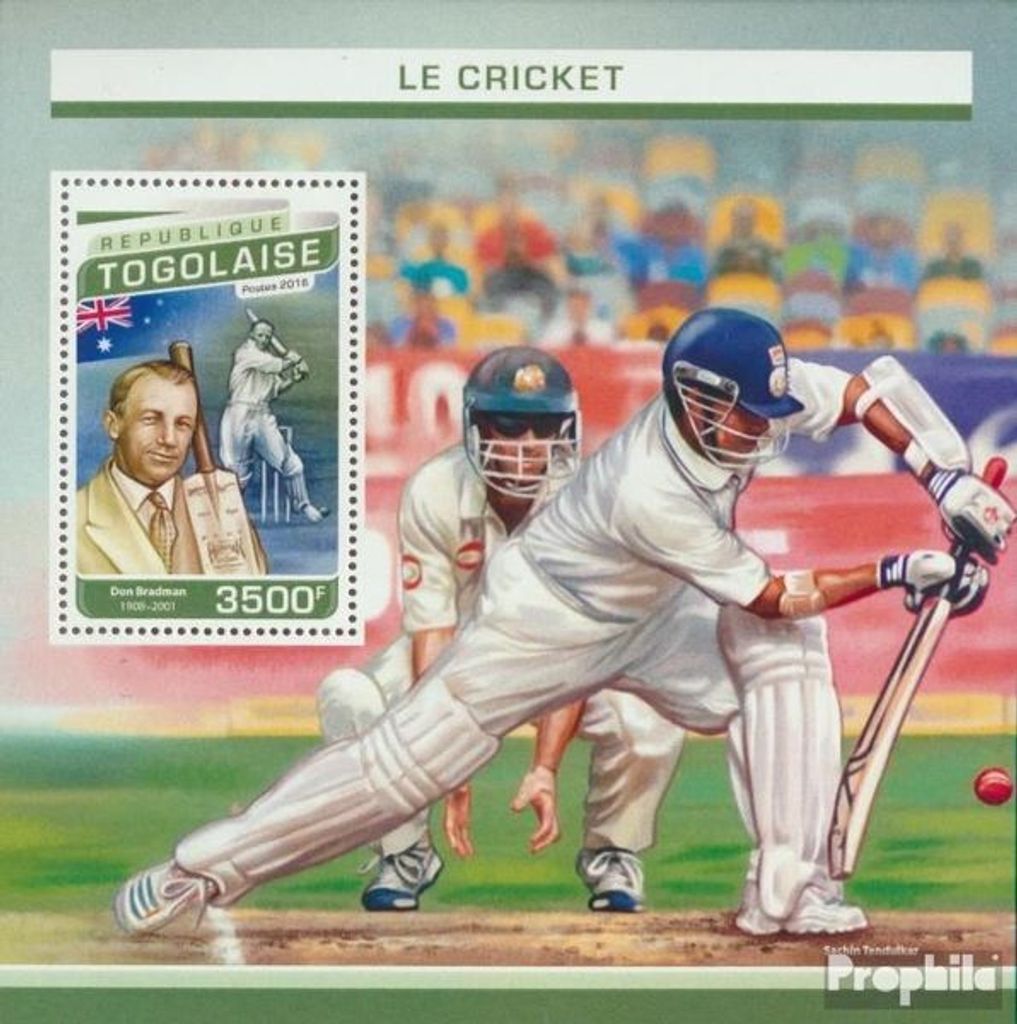 Briefmarken Togo 2016 Mi Block 1369 (kompl. Ausgabe) postfrisch Kricket