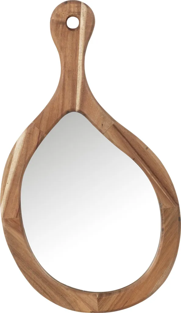J-Line Miroir Palette en Bois et Verre Naturel Small - Déco Authentique