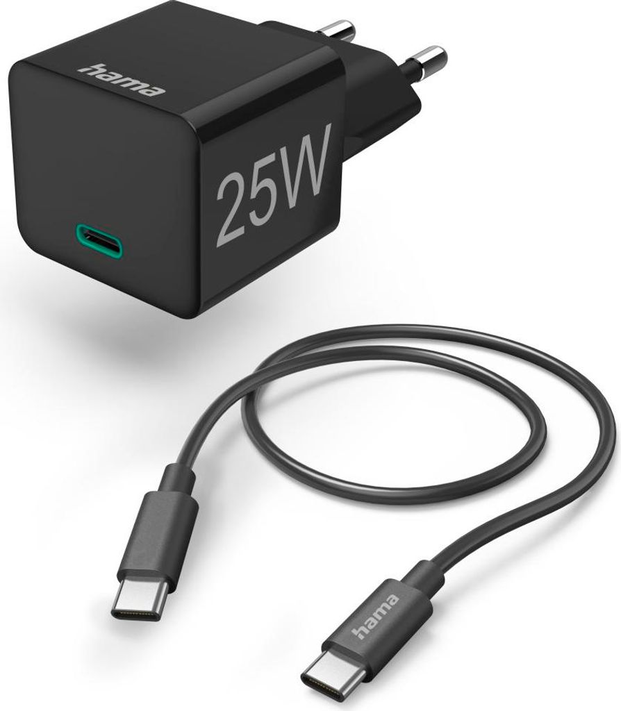 Schnellladegerät mit Ladekabel USB-C, Mini-Ladegerät, PD, Produktbild 