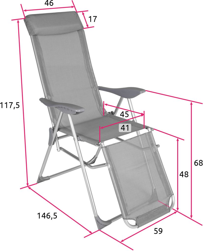sada 2 skládacích zahradních židlí Jana 146,5 x 59 x 117,5 Obrázek produktu 17