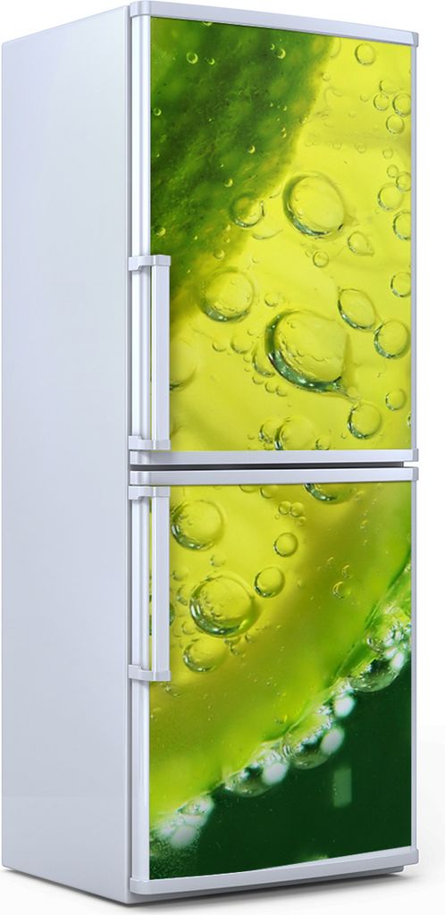 Kühlschrankdekoration 60x180 cm Aufkleber auf dem Kühlschrank - Limette in Limonade