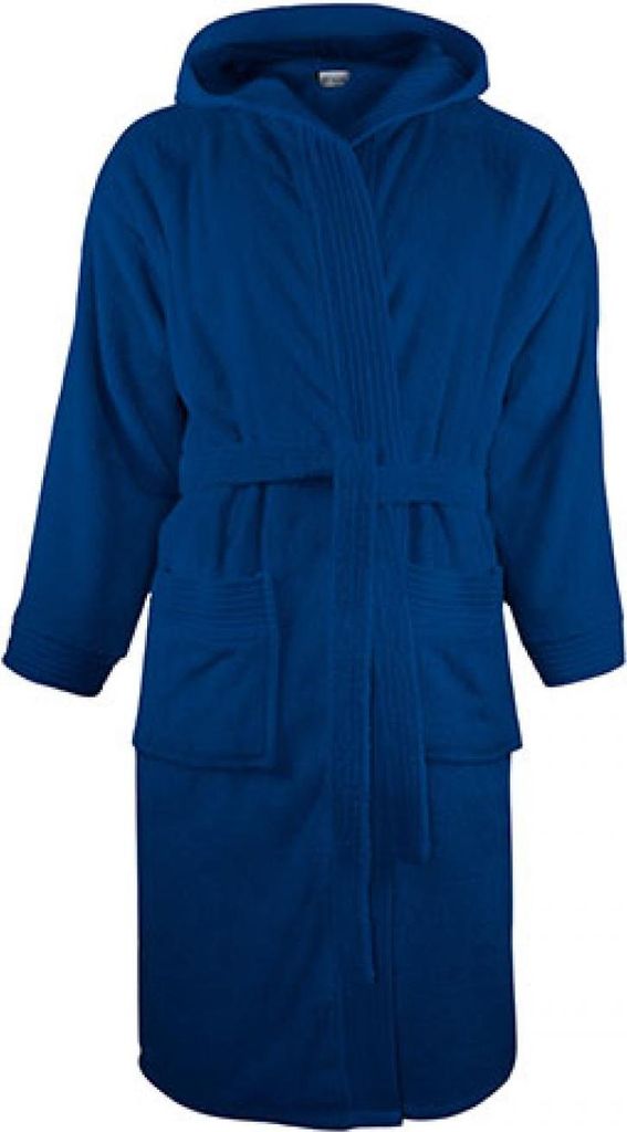 The One Towelling T1-BH | Bathrobe Hooded - Bademantel - Farbe: Navy Blue - Größe: L/XL