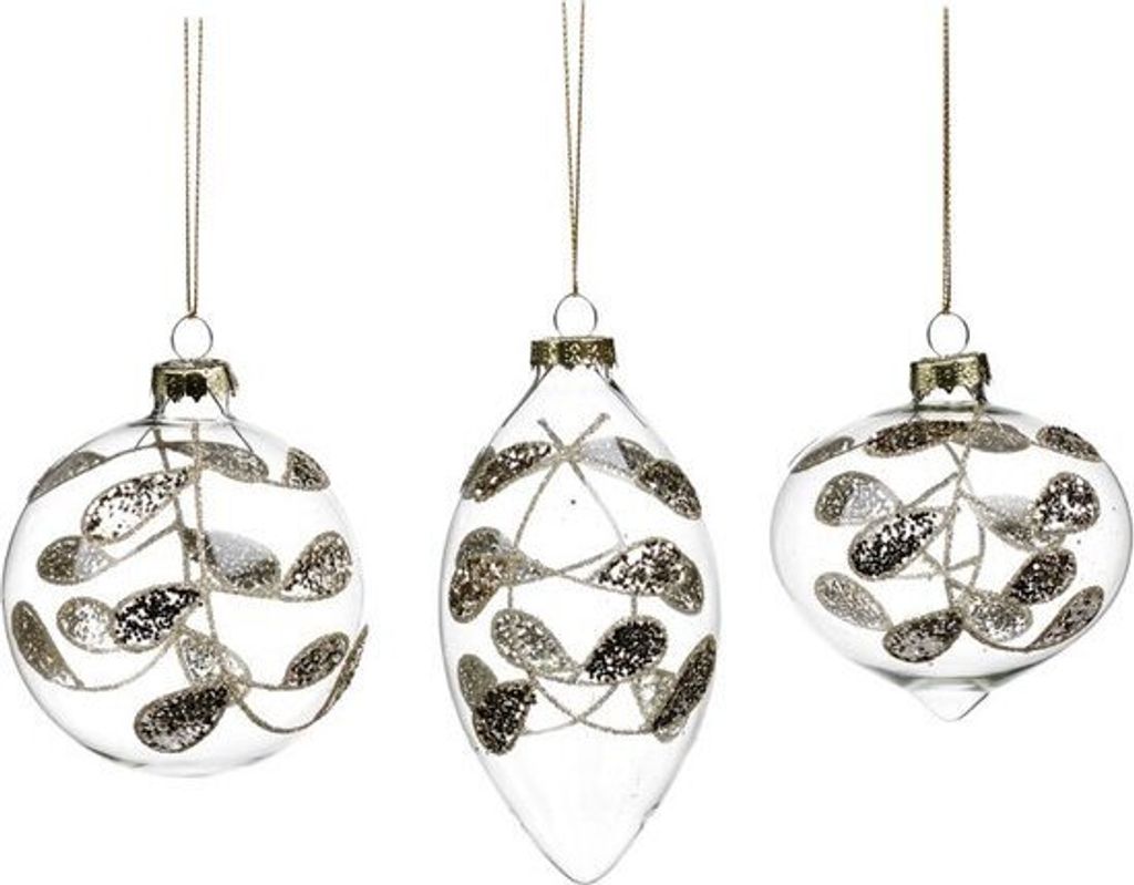 Goodwill Weihnachtskugel Glas Gold D 8 cm Voordeelass. Von 2 x 3 Stück