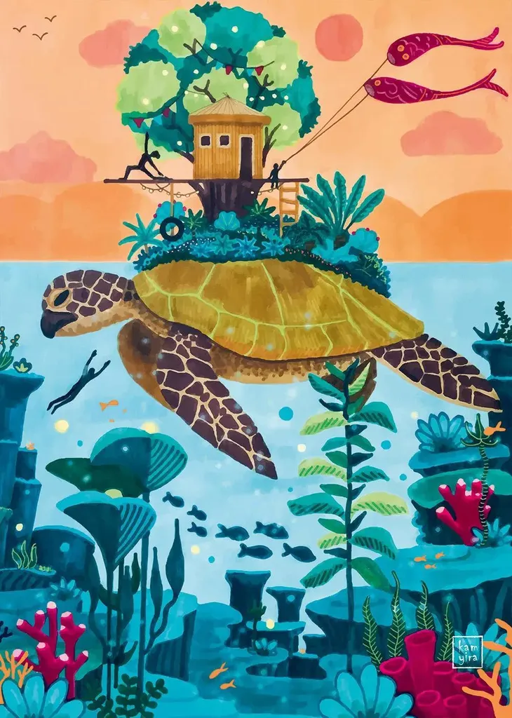 Puzzle 1000 pièces Dream Destination par Pieces & Peace Multicolore