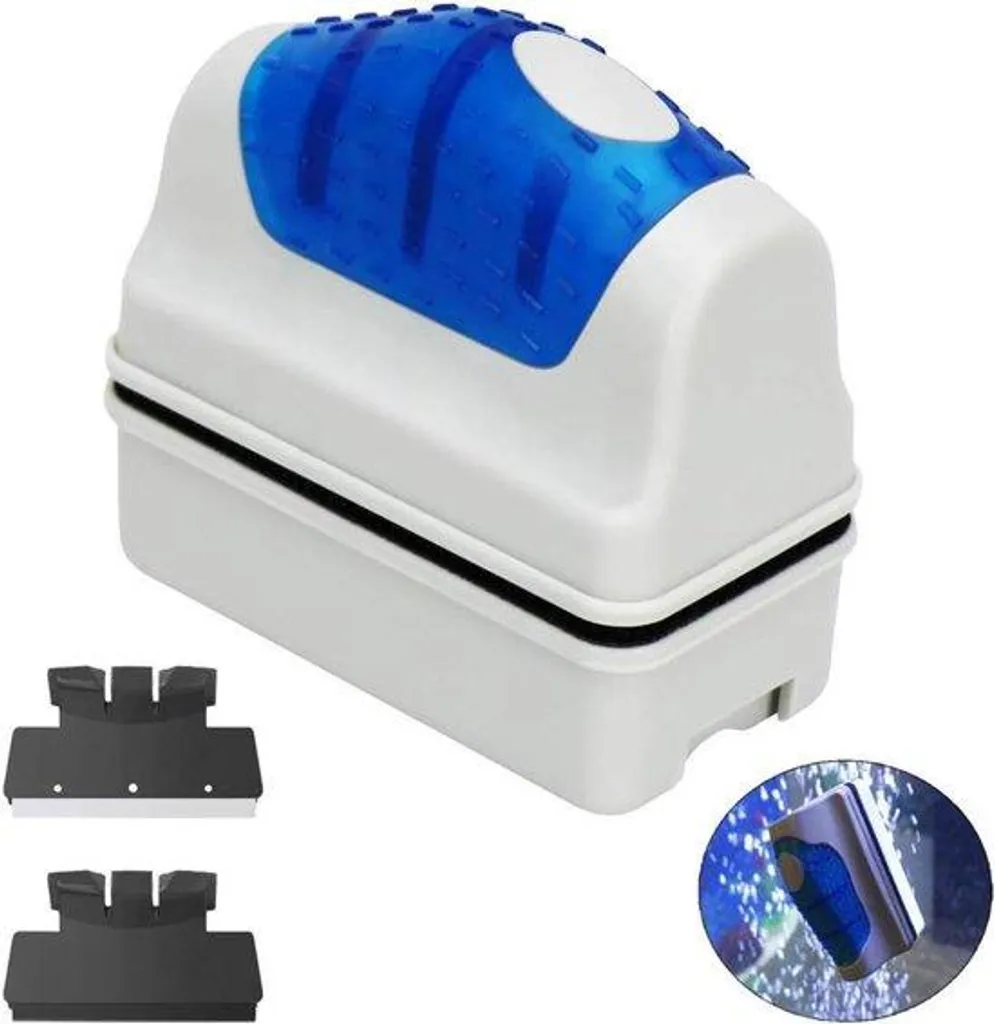 Aimant de Nettoyage Aquarium avec Double Grattoir pour Vitres Sans Algue