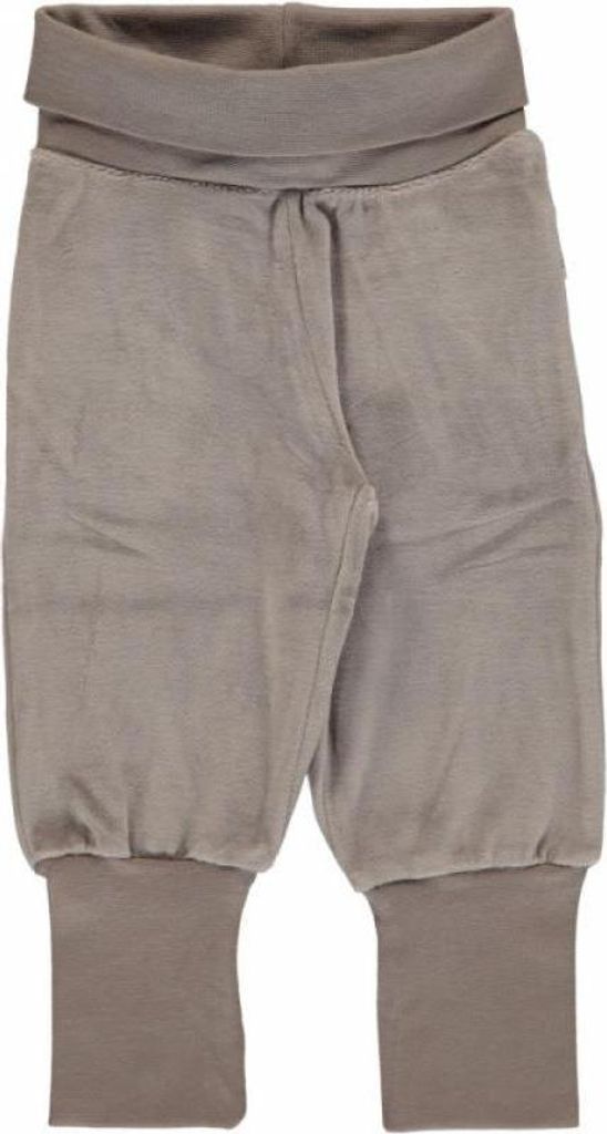 Maxomorra Hose Rib Velour GREY MELANGE hellgrau 86-92