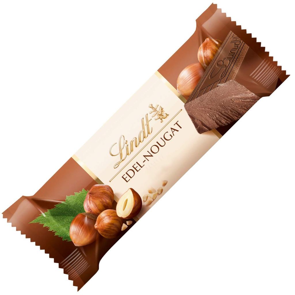 Lindt Edel Nougat repen met vers geroosterde hazelnoten, Productafbeelding 