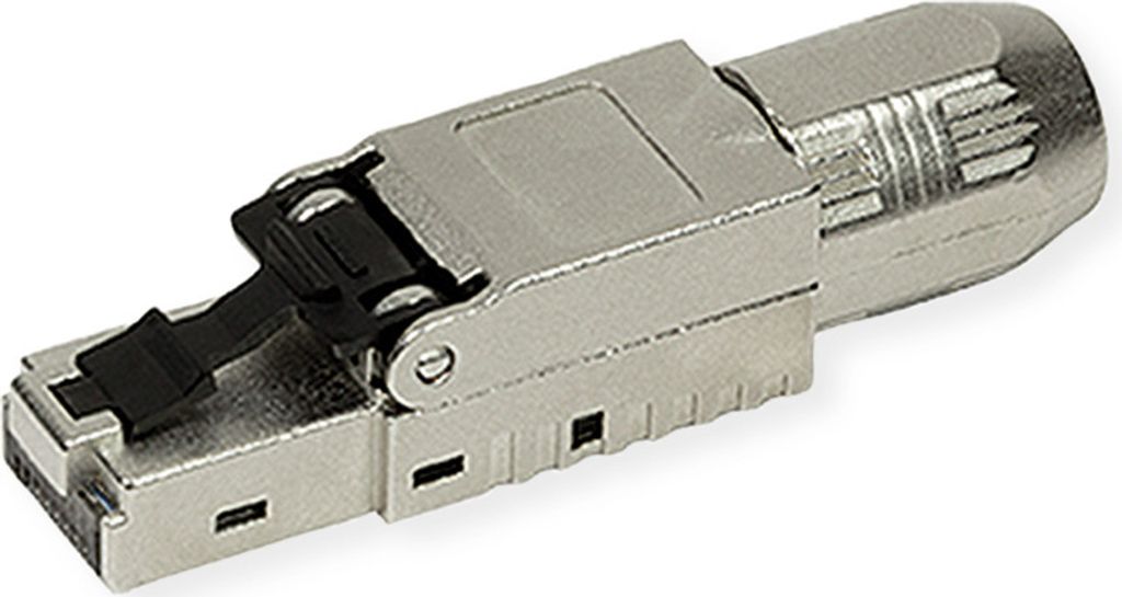 ROLINE feldkonfektionierbarer RJ-45 Stecker Cat.6A (Class EA), STP, silberfarben