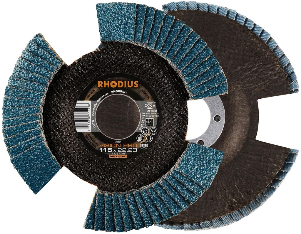 Rhodius Fächerschleifscheiben VISION PRO 115x22,23 K40 Produktbild 