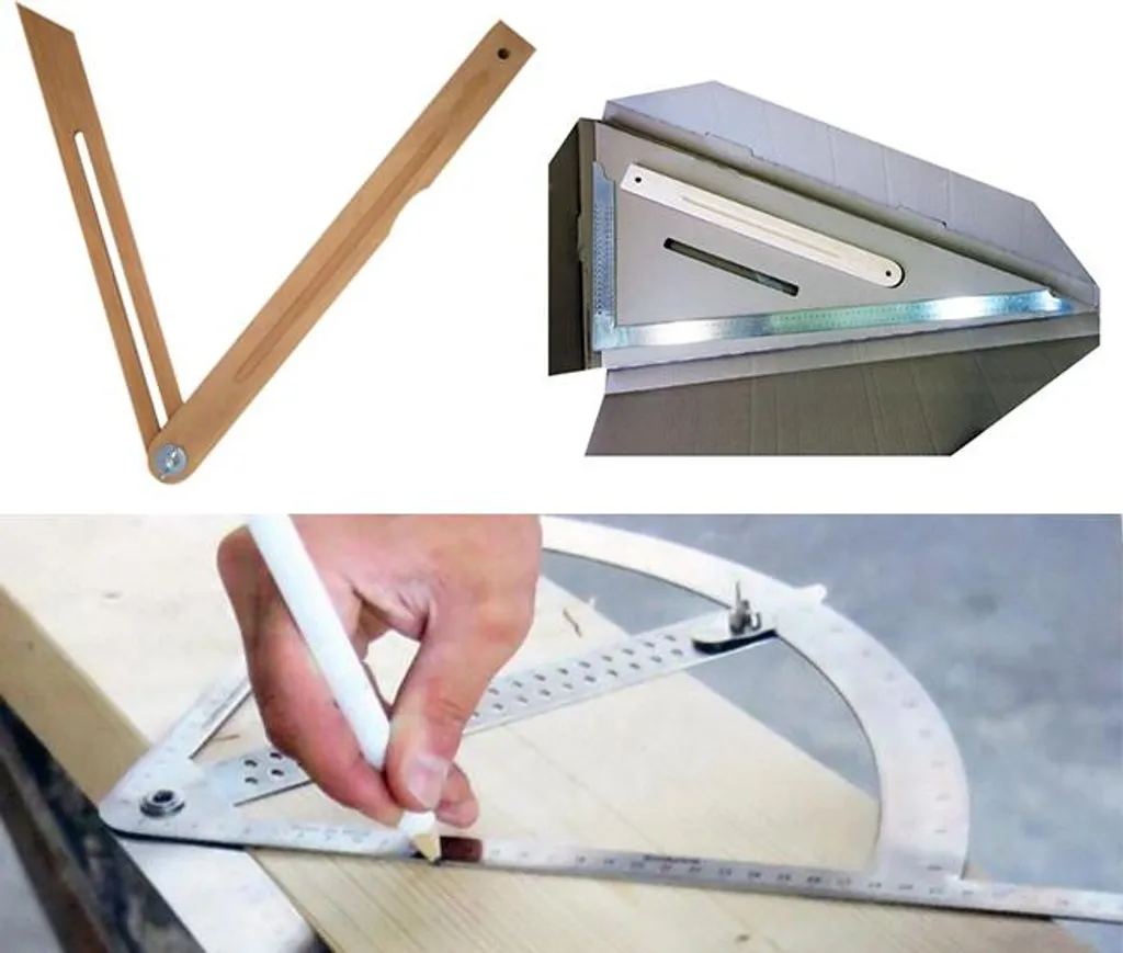 Équerre charpentier Kitalpha 800x320 pour tracés de toitures et menuiserie