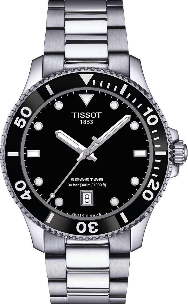 Tissot Seastar 1000 Quartz Black Dial 40mm Steel Produktbild 