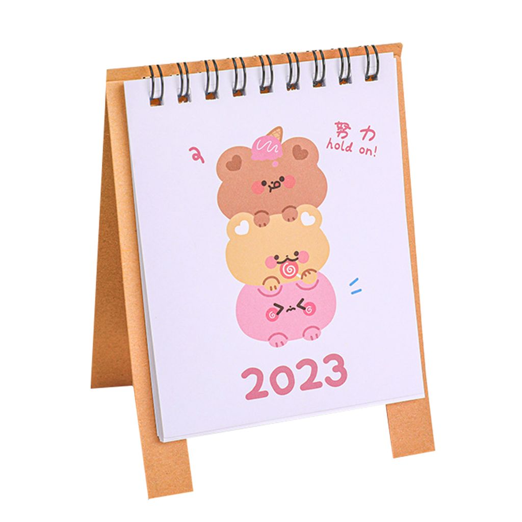 Mini-Kalender-Cartoon-Muster glattes Seitenumdrehen von Platzeinsparenddreieck Design Flexibler Daily-Zeitplan Nicht einfach zu brechen 2022 bis 20...