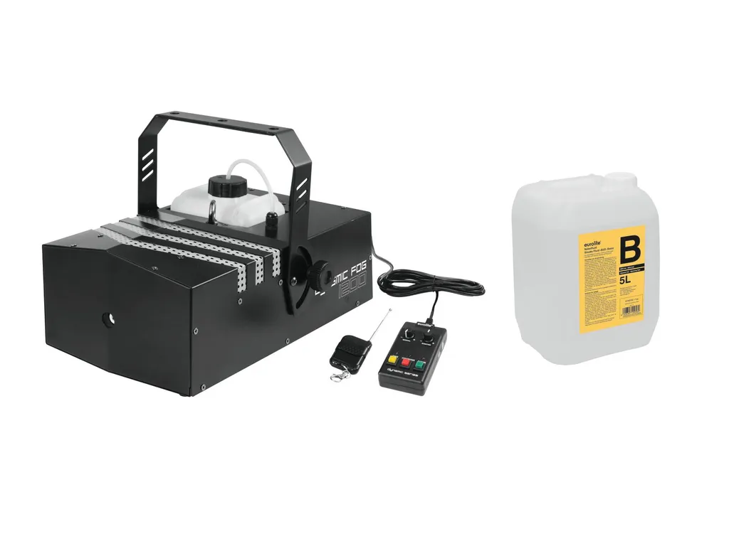 Machine à Fumée Dynamic Fog 1200 avec 5 Litres de Fluide Smoke B2D Inclus