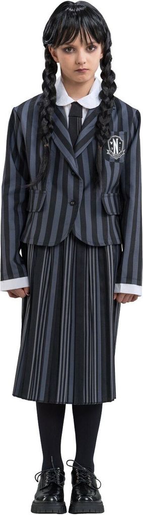Wednesday Schuluniform Halloween Kostüm Kinder Mädchen Kindergröße: 158-164