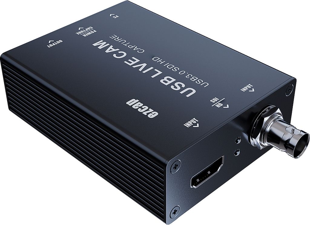 Ezcap327 4K HDMI-Videoaufnahmekarte, unterstützt bis zu 2160p Loop-Out, Spielaufzeichnung und Live-Übertragung, schwarz