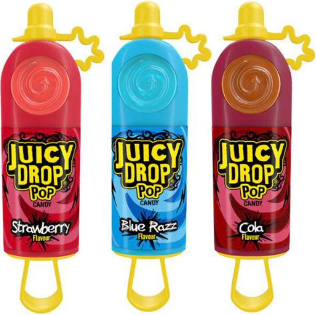 Bazooka Juicy Drop Pop Mixed Flavours (12 x 26g) Produktbild 