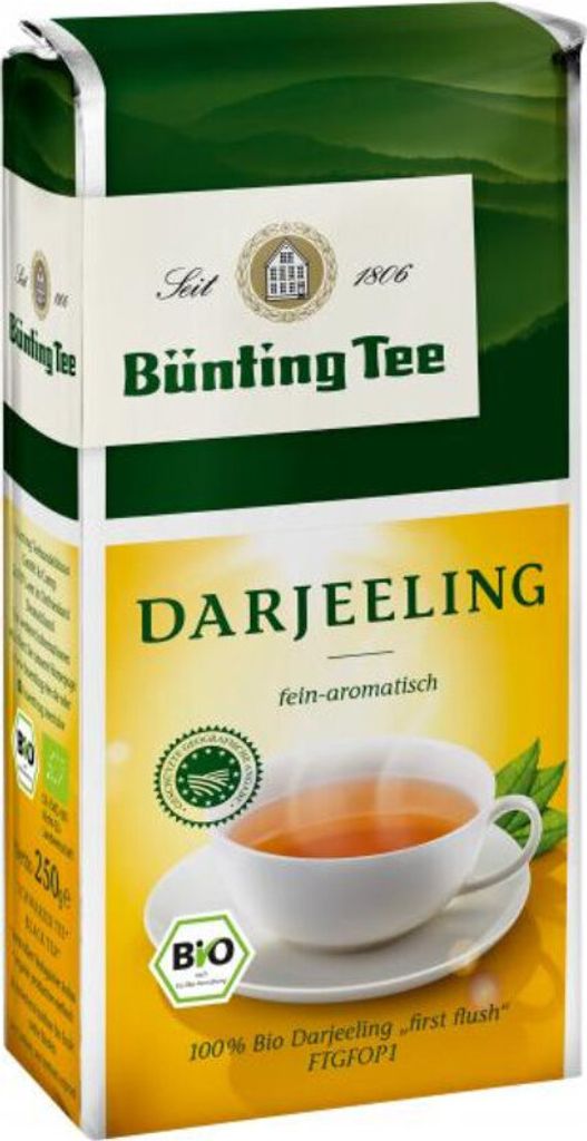 Bünting Büntig Darjeeling first Flush loser Tee fein aromatisch 250g