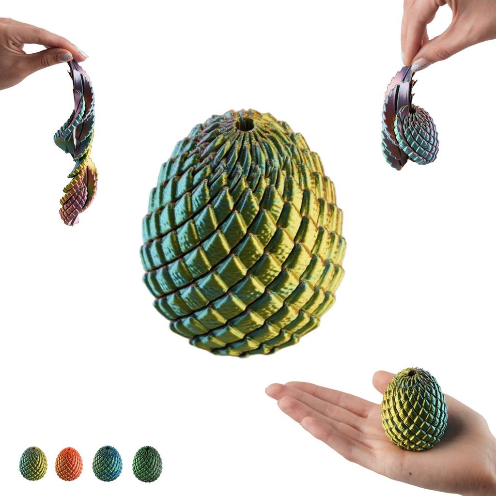 Fidget adulte œuf de dragon 7 cm, jouet spirale sensoriel Image du produit 