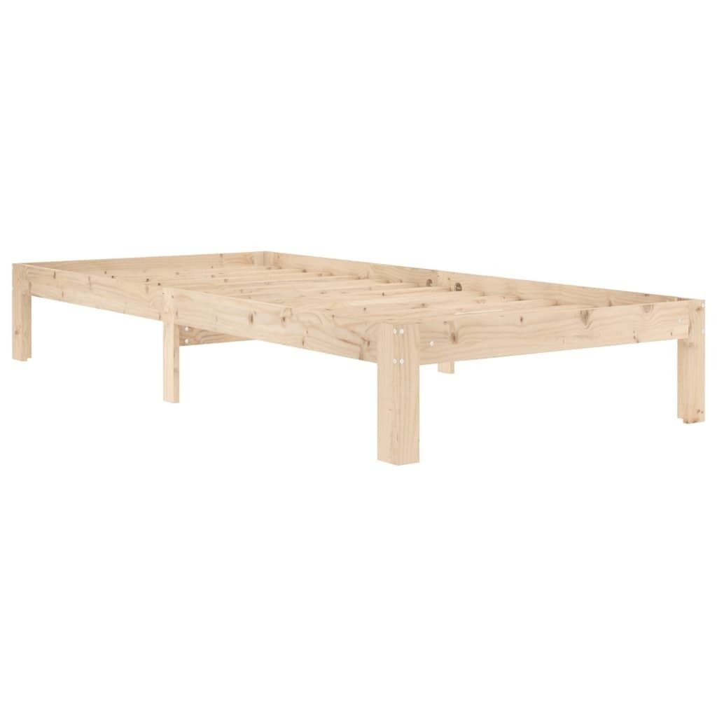 "Winter Sale" Klassische Betten - Braun Massivholzbett Kiefer 90x200cm DE5720237