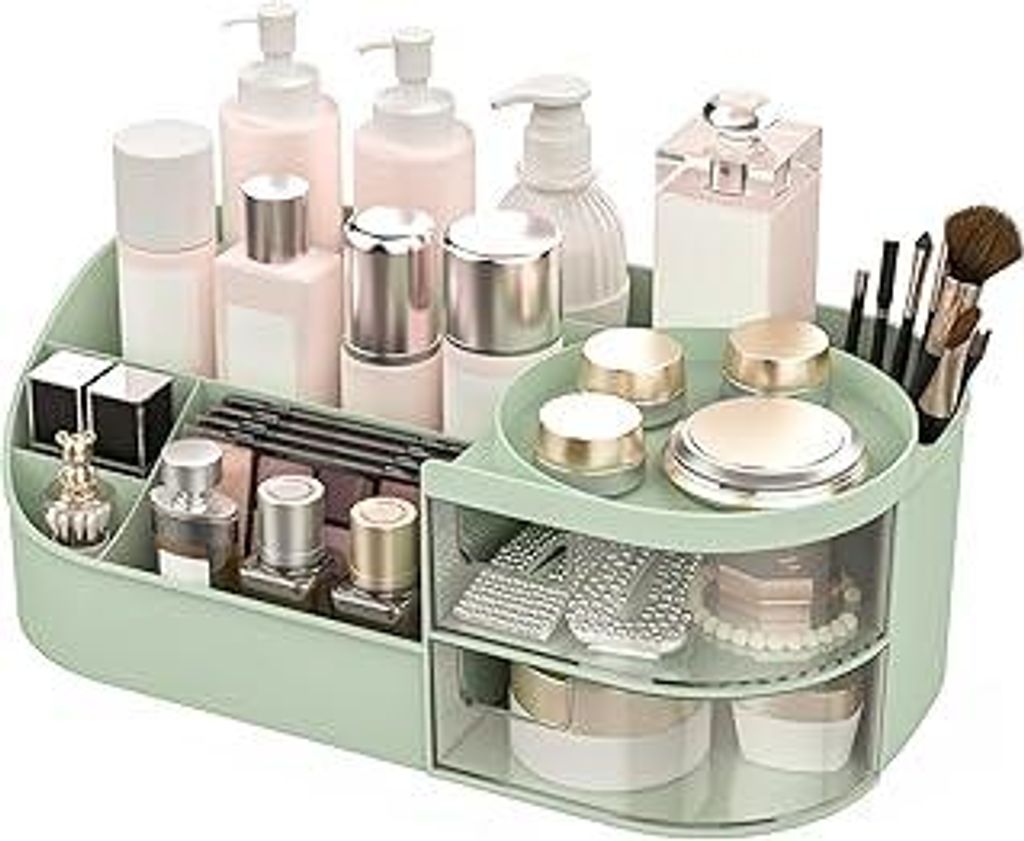 Make Up Kosmetik Organizer mit Schubladen, Multifunktionale Schminktisch Organizer, Kosmetikregal Kosmetik Organizers für Zimmer Decor Frisiertisc...