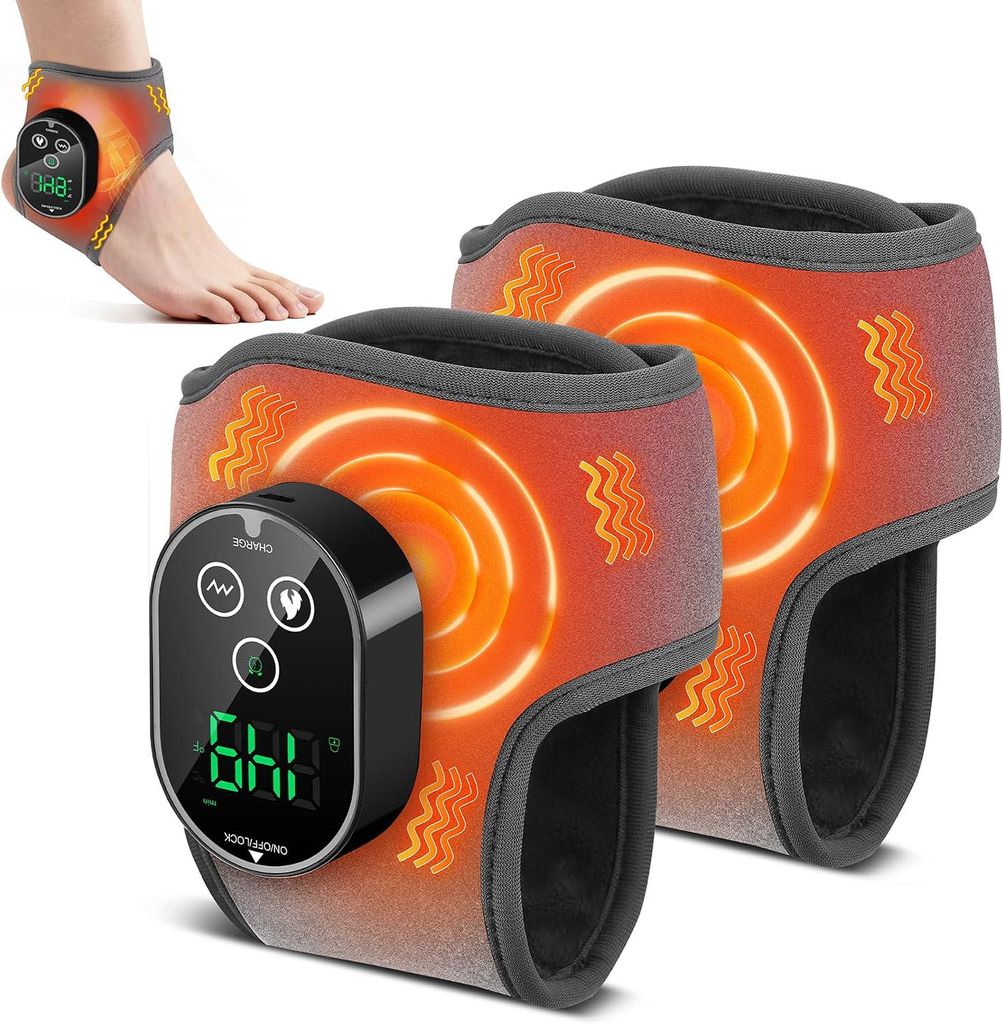 2er Set Fußmassagegerät elektrisch mit Knöchelbandage, Produktbild 