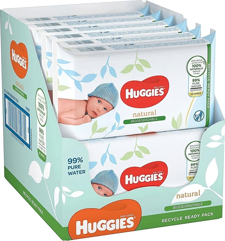 Huggies Feuchttücher Baby Wipes Babytücher Natural Produktbild 