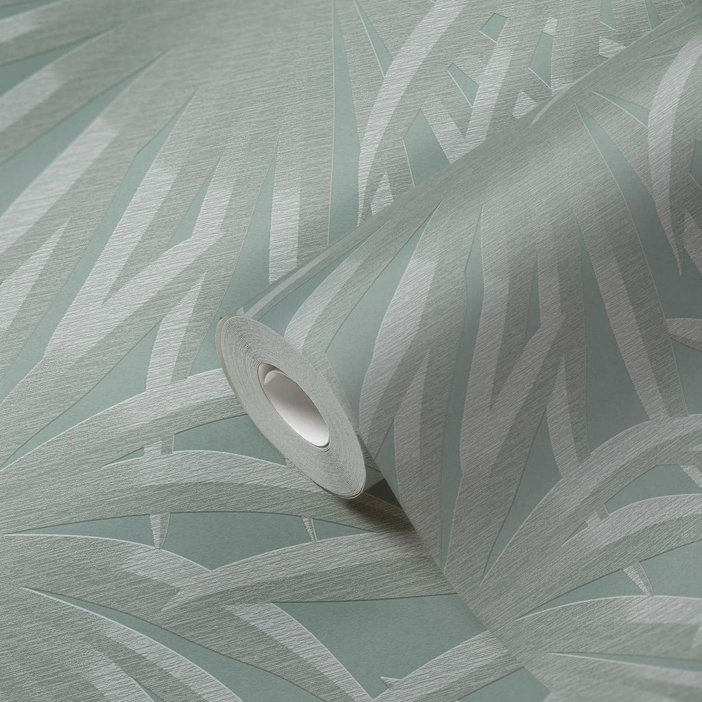 Vliestapete 39338-4 Casual Living Palmenblätter grün Produktbild 