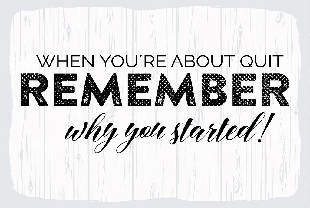 vianmo Blechschild 12x18 cm Remember why you started weißes