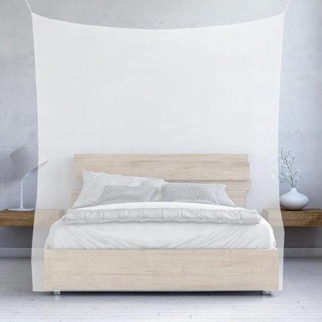 Moustiquaire de voyage 220x200x200 cm pour grand lit double XL