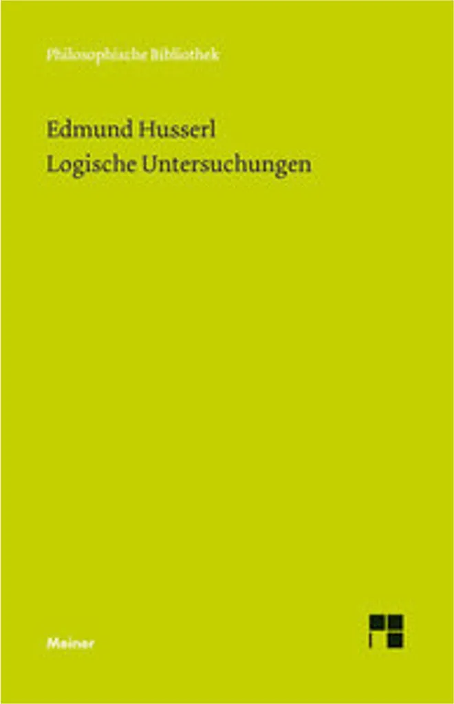 Livre de Philosophie Logische Untersuchungen - Édition de Référence