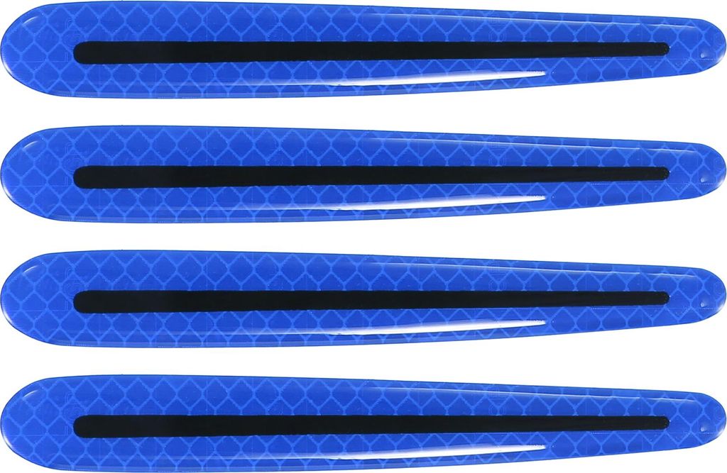 4Stk. Auto Seitentür Griff Schüsselabdeckung Reflektierend Streifen Blau Schwarz