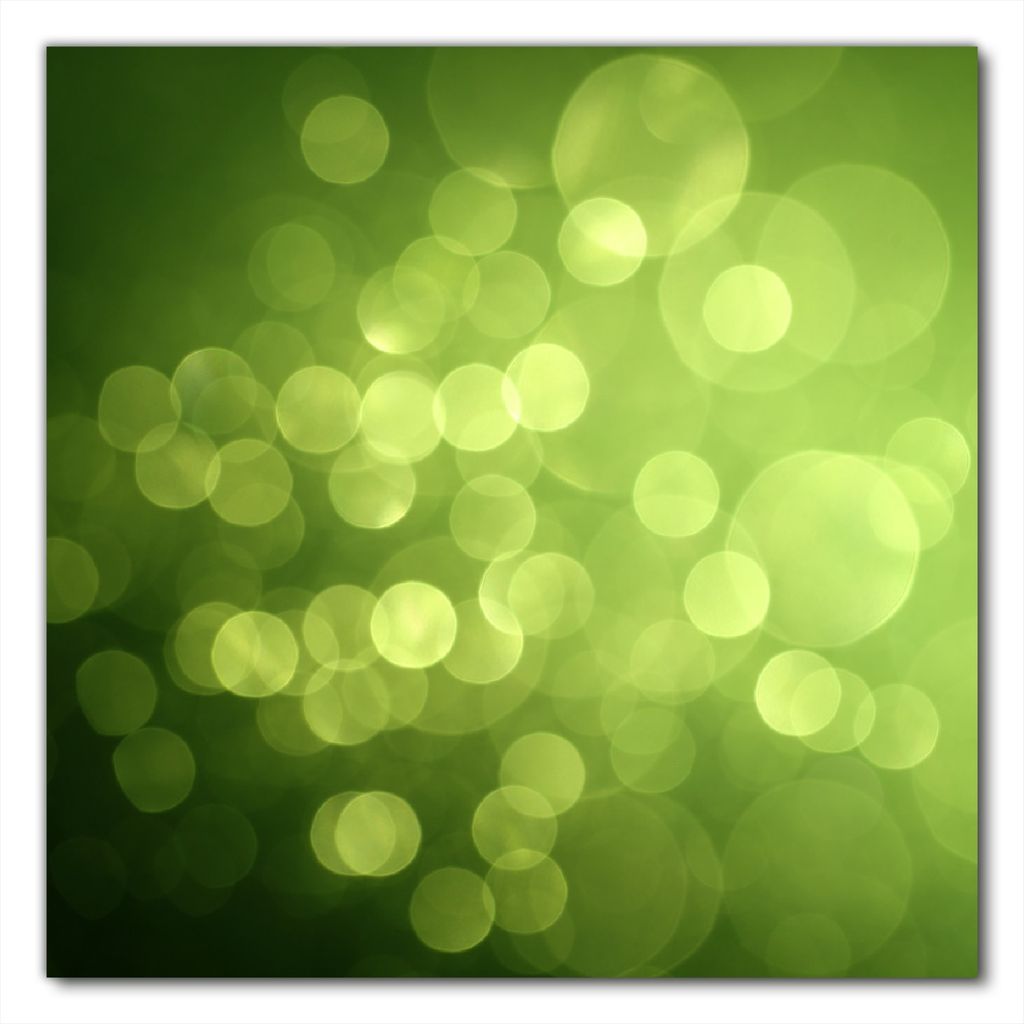 Wallario selbstklebende Möbelfolie/ Tischdecke für Innen und Außen, Größe: 80 x 80 cm - Abstrakte grüne Kreise grüne Lichtpunkte