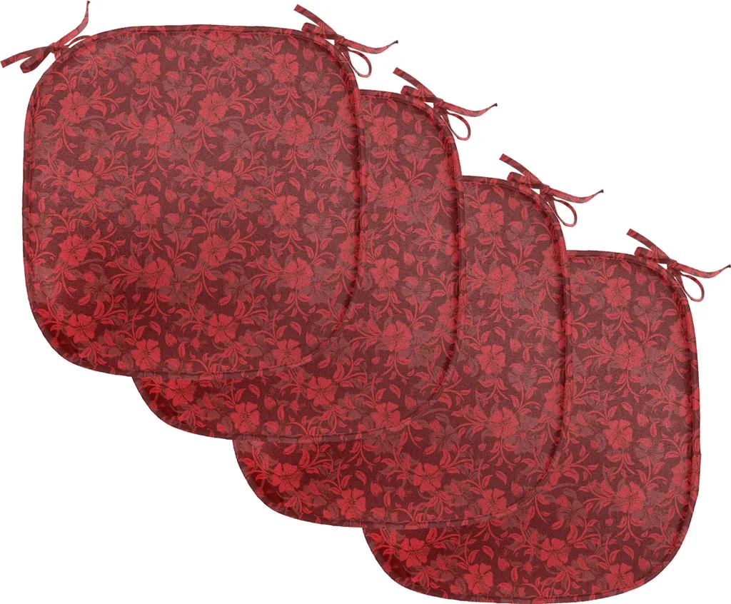 ABAKUHAUS Fodere Sedie Bordeaux Impermeabili 40x40 - Set 4 Pezzi