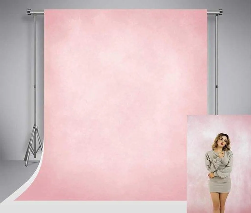 Décor photo rose 1,5 x 2,2 m pour séance nouveau-né et portrait studio