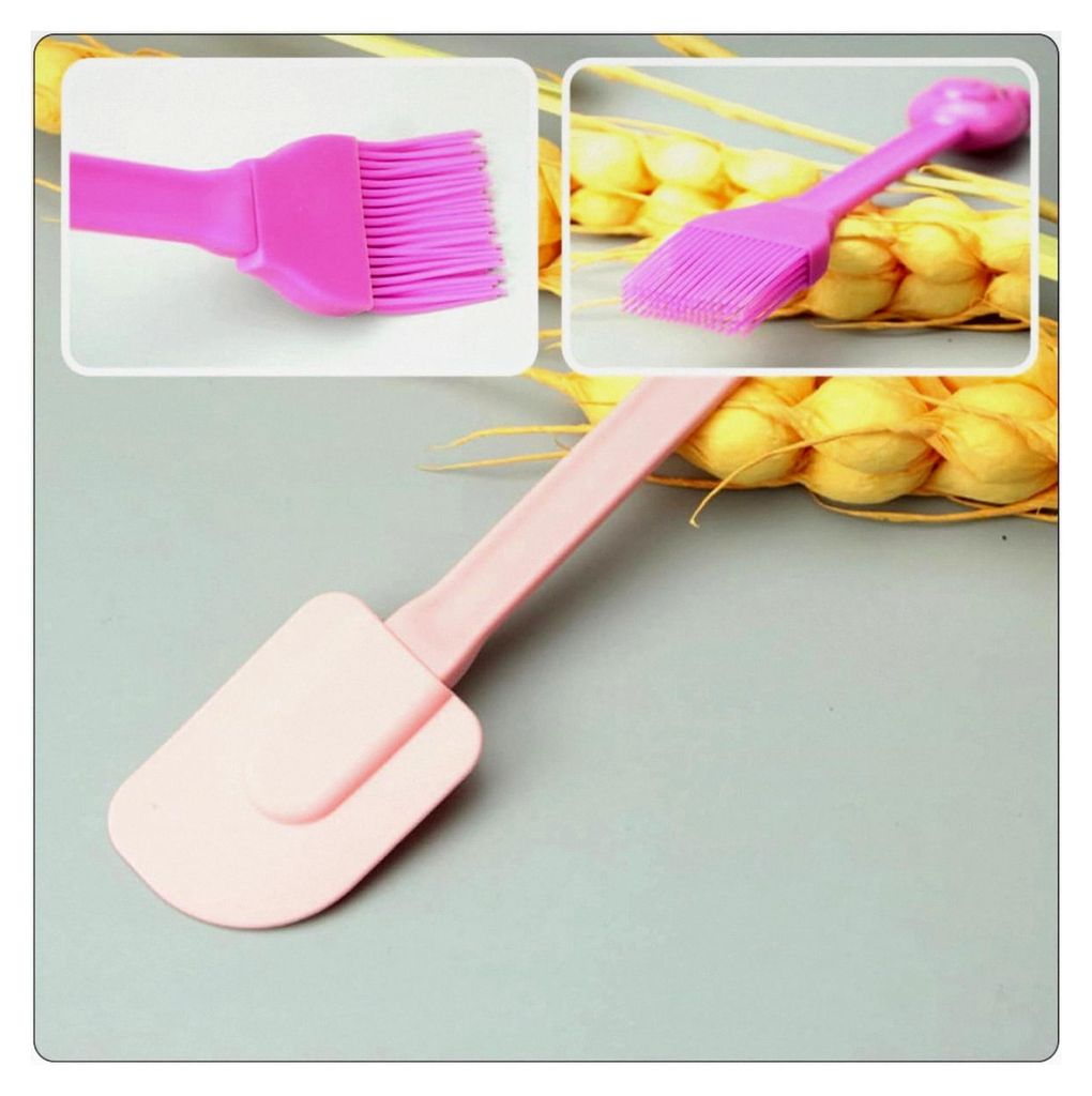 Silikon Backpinsel und Spatel Set Hitzebeständig Lebensmittelecht Vielseitig für Backen und Kochen im Haushalt