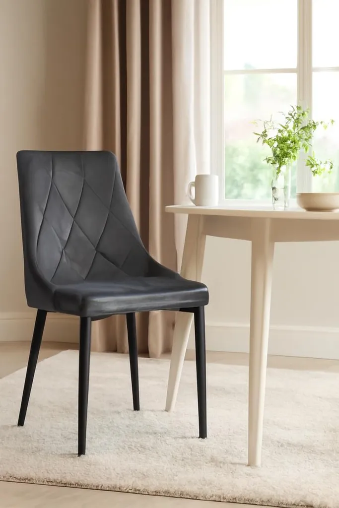 Sedia da Pranzo Elegante LR-08 | Velluto Grigio Imbottito Ekspand
