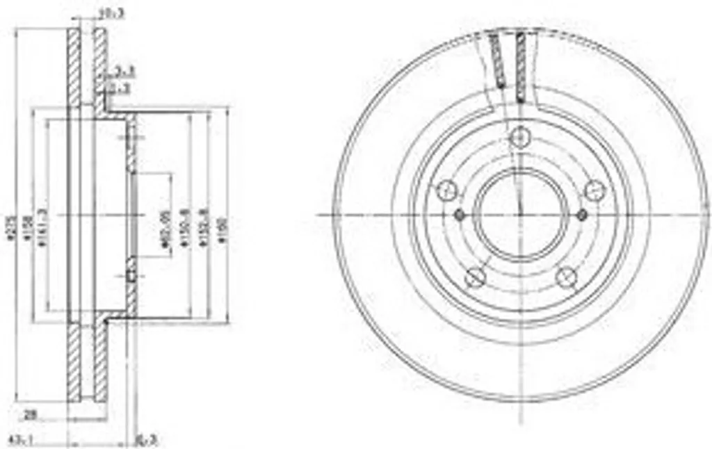 Disque de Frein Avant Anti-Vibration pour Toyota Avensis Verso